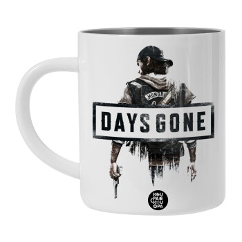 Day's Gone, Λευκή Ανοξείδωτη Μεταλλική Κούπα 450ml - Διπλού Τοιχώματος 