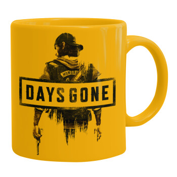 Day's Gone, Ceramic coffee mug yellow, 330ml (1pcs)