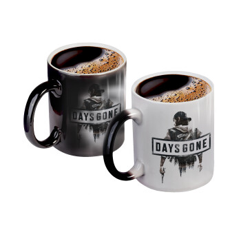 Day's Gone, Color changing magic Mug, ceramic, 330ml when adding hot liquid inside, the black colour desappears (1 pcs)