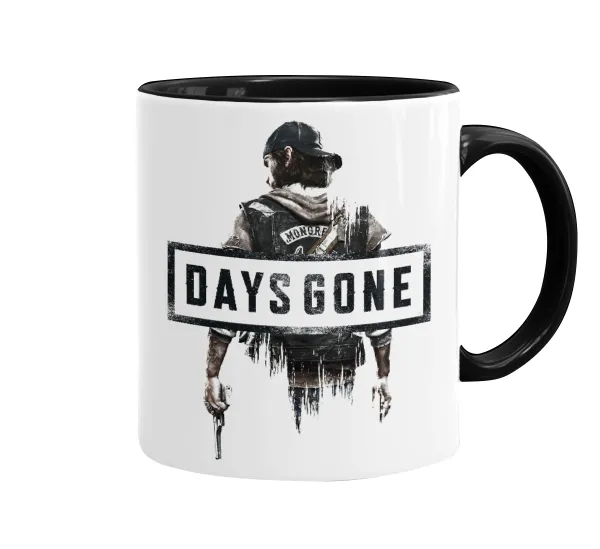 Day's Gone — Mug colored black, ceramic, 330ml