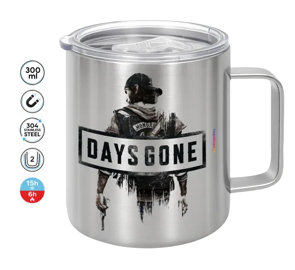 Day's Gone — Double-walled stainless steel mug 300ml with temperature-retaining lid