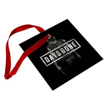 Day's Gone, Christmas ornament, glass square ornament 9x9cm