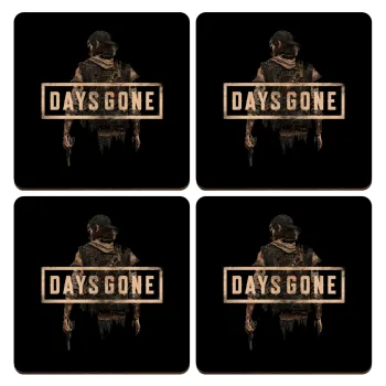 Day's Gone, ΣΕΤ x4 Σουβέρ ξύλινα τετράγωνα plywood (9cm)