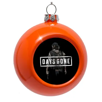 Day's Gone, Orange Christmas tree ornament bauble 8cm