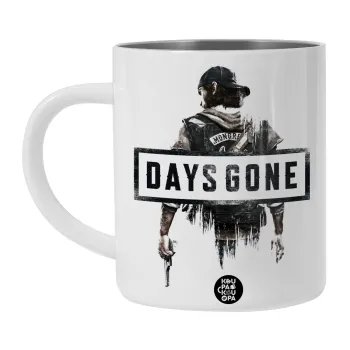 Day's Gone, Λευκή Ανοξείδωτη Μεταλλική Κούπα 450ml - Διπλού Τοιχώματος 