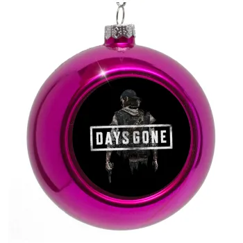 Day's Gone, Purple Christmas tree ornament bauble 8cm