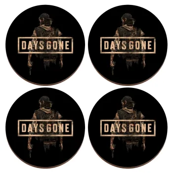 Day's Gone, ΣΕΤ x4 Σουβέρ ξύλινα στρογγυλά plywood (9cm)