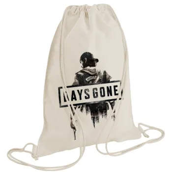 Day's Gone, Τσάντα πλάτης πουγκί GYMBAG natural (28x40cm)
