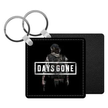 Day's Gone, Μπρελόκ Δερματίνη, τετράγωνο ΜΑΥΡΟ (5x5cm)