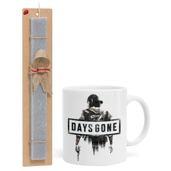 Day's Gone, Easter Set, Ceramic Cup (330ml) & Easter aromatic flat candle (30cm) (GRAY)