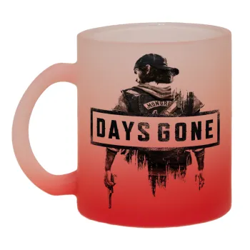 Day's Gone, Κούπα γυάλινη δίχρωμη με βάση το κόκκινο ματ, 330ml