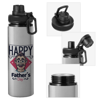 Για την γιορτή του μπαμπά!, Metallic water bottle with safety cap, 850ml aluminum