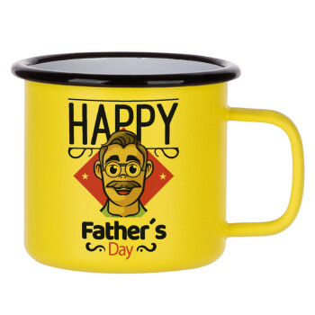 Για την γιορτή του μπαμπά!, Κούπα Μεταλλική εμαγιέ ΜΑΤ Κίτρινη 360ml