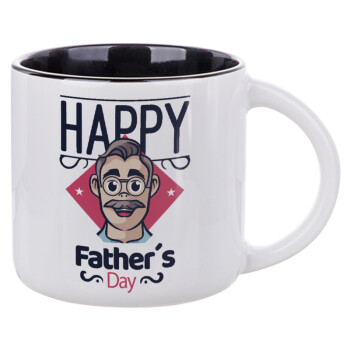 Για την γιορτή του μπαμπά!, Κούπα κεραμική 400ml Λευκή/Μαύρη