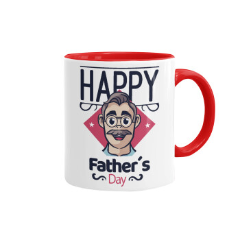 Για την γιορτή του μπαμπά!, Mug colored red, ceramic, 330ml