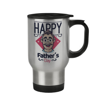 Για την γιορτή του μπαμπά!, Stainless steel travel mug with lid, double wall 450ml