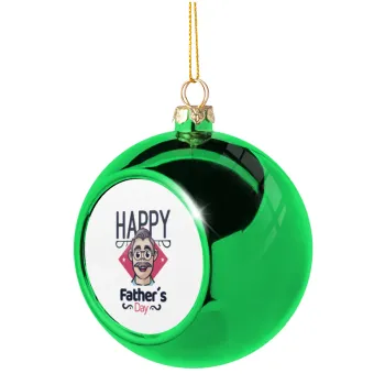 Για την γιορτή του μπαμπά!, Green Christmas tree ornament ball 8cm