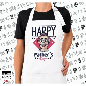 Για την γιορτή του μπαμπά!, Ποδιά μακριά Σεφ ολόσωμη με τσέπες white (ΕΝΗΛΙΚΩΝ)