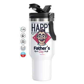 Για την γιορτή του μπαμπά!, Mega Stainless steel Tumbler with lid, double wall 1,2L
