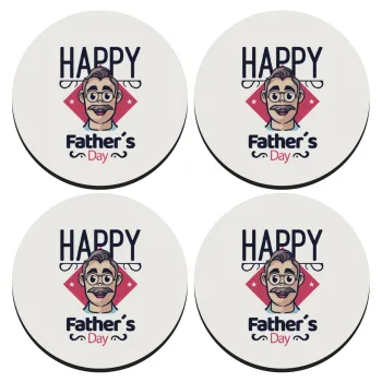 Για την γιορτή του μπαμπά!, ΣΕΤ 4 Σουβέρ ξύλινα στρογγυλά (9cm)