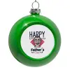 Στολίδι Χριστουγεννιάτικη μπάλα δένδρου Πράσινο 8cm