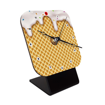 Παγωτό, Επιτραπέζιο ρολόι ξύλινο με δείκτες (10cm)