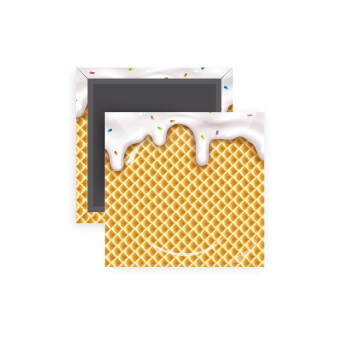 Παγωτό, Μαγνητάκι ψυγείου τετράγωνο διάστασης 5x5cm