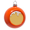 Orange Christmas tree ornament bauble 8cm