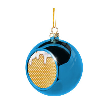 Παγωτό, Blue Christmas tree ball ornament 8cm