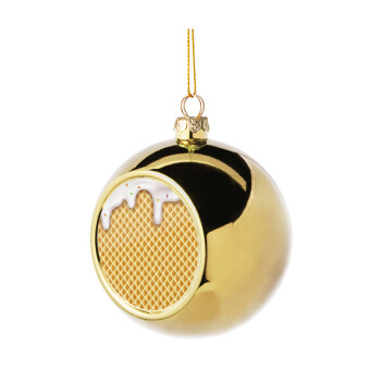 Παγωτό, Χριστουγεννιάτικη μπάλα δένδρου Χρυσή 8cm