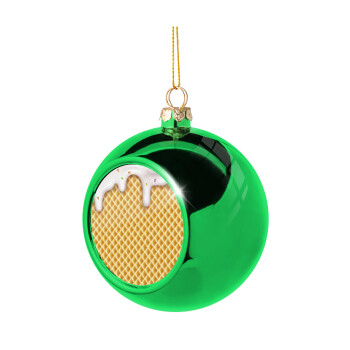 Παγωτό, Χριστουγεννιάτικη μπάλα δένδρου Πράσινη 8cm