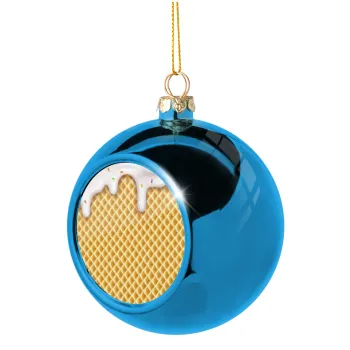 Παγωτό, Blue Christmas tree ball ornament 8cm