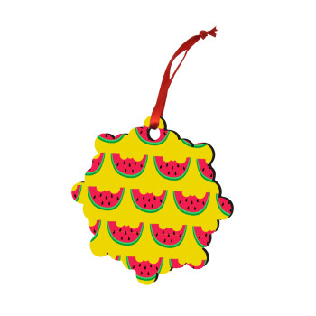 Καρπουζάκια, Christmas ornament snowflake wooden 7.5cm