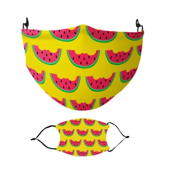 Καρπουζάκια, Μάσκα υφασμάτινη Ενηλίκων πολλαπλών στρώσεων με υποδοχή φίλτρου