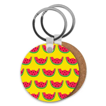 Καρπουζάκια, Μπρελόκ Ξύλινο στρογγυλό MDF Φ5cm