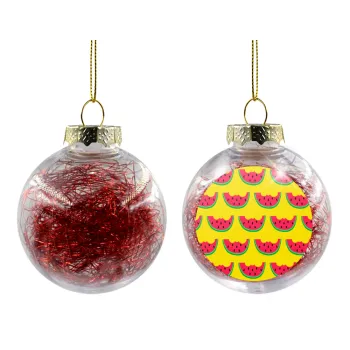 Καρπουζάκια, Transparent Christmas tree ball ornament with red filling 8cm