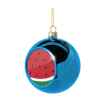 Καρπούζι, Blue Christmas tree ball ornament 8cm