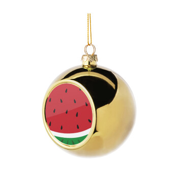 Καρπούζι, Golden Christmas tree ball ornament 8cm