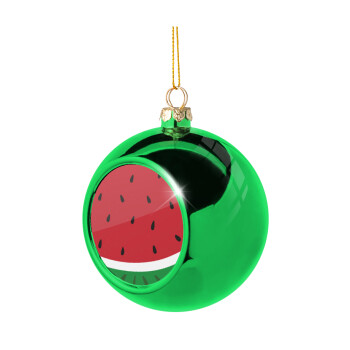 Καρπούζι, Χριστουγεννιάτικη μπάλα δένδρου Πράσινη 8cm