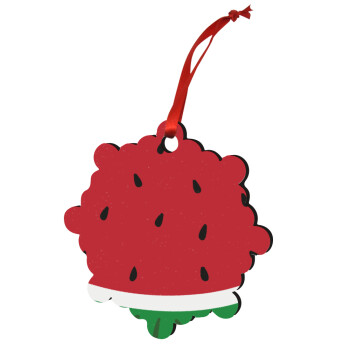 Καρπούζι, Christmas ornament snowflake wooden 7.5cm