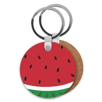 Καρπούζι, Μπρελόκ Ξύλινο στρογγυλό MDF Φ5cm