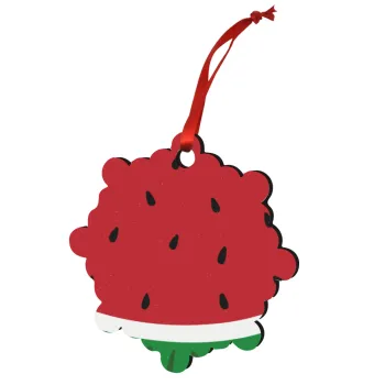 Καρπούζι, Christmas ornament snowflake wooden 7.5cm