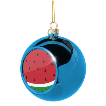 Καρπούζι, Blue Christmas tree ball ornament 8cm