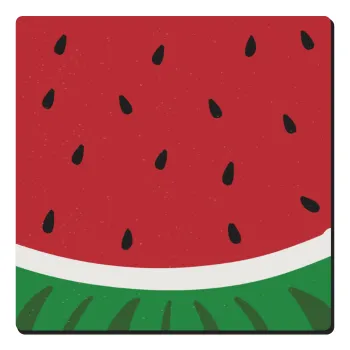 Καρπούζι, Τετράγωνο μαγνητάκι ξύλινο 6x6cm