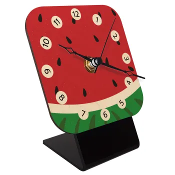 Καρπούζι, Επιτραπέζιο ρολόι σε φυσικό ξύλο (10cm)