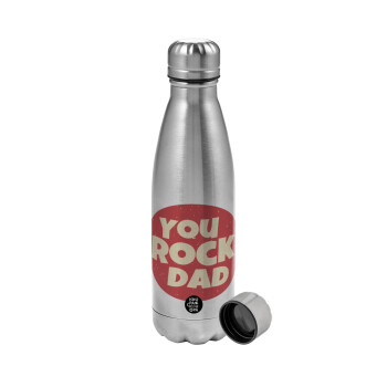 YOU ROCK DAD, Metallic water bottle, stainless steel, 750ml