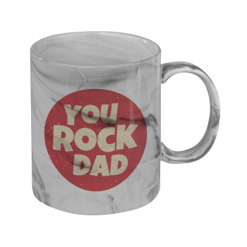 YOU ROCK DAD, Mug ceramic marble style, 330ml