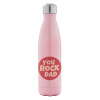 Μεταλλικό παγούρι θερμός Ροζ Ιριδίζον (Stainless steel), διπλού τοιχώματος, 500ml