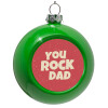 Green Christmas tree ornament bauble 8cm