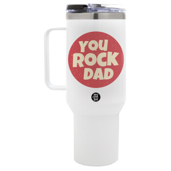 YOU ROCK DAD, Mega Stainless steel Tumbler with lid, double wall 1,2L